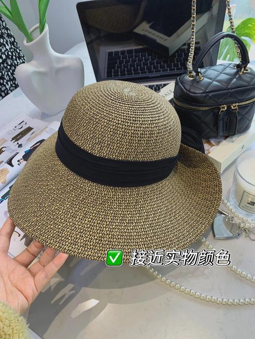 老美纯原！无补！大帽檐蝴蝶结遮阳防晒帽  26Y03059- 商品图5