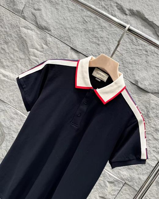 F0316105新款时尚休闲翻领宽松显瘦短袖Polo衫男女同款 商品图4