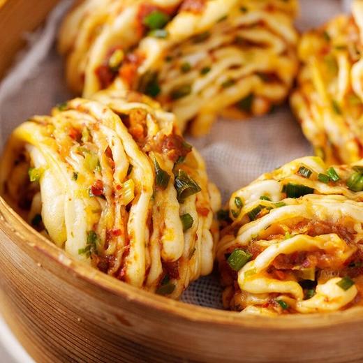 【两种口味❗️葱香肉花卷】精选优质肉末 + 新鲜葱花，搭配秘制香辣料，肉香醇厚、葱香清新、辣度适中，早餐半成品儿童早点速冻食品手工 商品图0