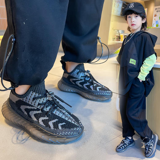 【秒杀】【抢到赚‼️39.9/双】可以闭眼入得款‼️2026春夏新款软底防滑儿童飞织鞋21-38码女童椰子鞋透气网面男童休闲鞋 商品图7