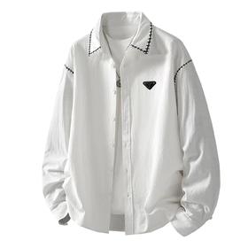 F031624春季新款宽松休闲日常百搭不挑人立体剪裁衬衫外套