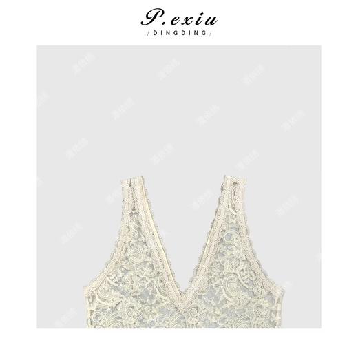 03-3潘依绣丁丁宠粉重工刺绣叠穿V领吊带背心 Q45001 商品图1