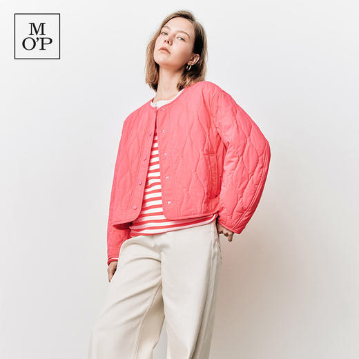 Marc O'Polo/MOP25春秋季新款短款简约圆领格纹棉服保暖女士外套 商品图4