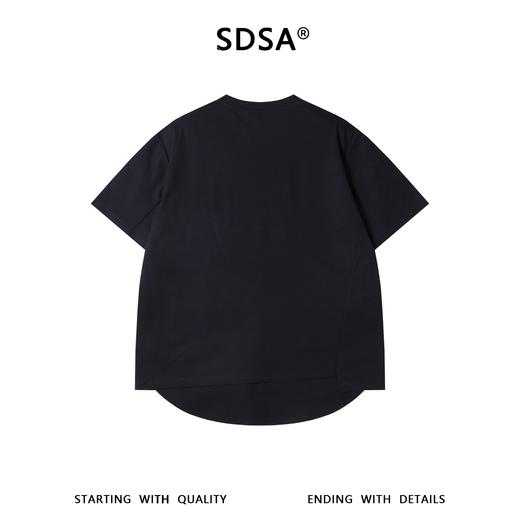 SDSA男装2026新款高贵轻奢简约时尚不规则设计短袖T恤百搭显瘦 商品图4