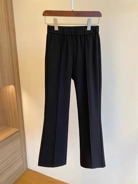 F031691大长腿高腰鱼尾小黑裤微喇裤直筒裤女春夏新款