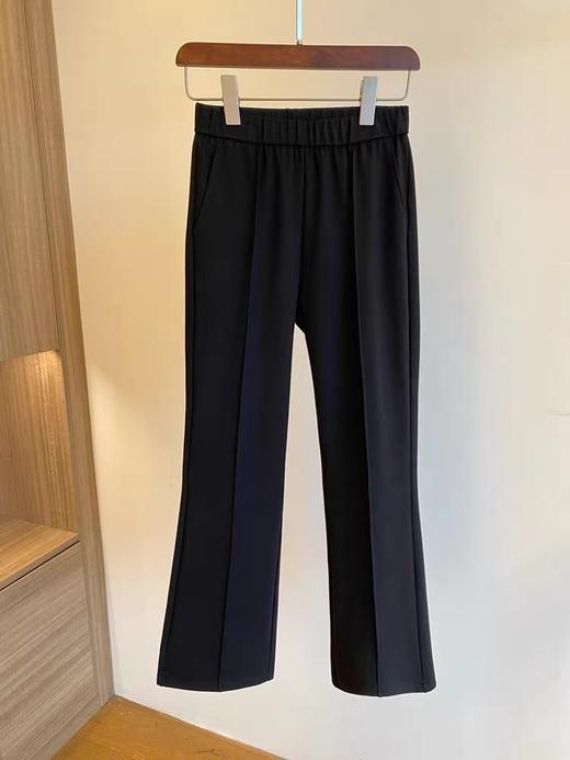 F031691大长腿高腰鱼尾小黑裤微喇裤直筒裤女春夏新款 商品图0