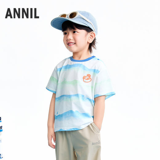 【实体店同款】男童圆领短袖针织衫夏季新款安奈儿童装XB621156 商品图1