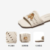 【上新】千百度串珠编织一字拖女2026夏季新款薄底外穿休闲凉拖鞋A26385220 商品缩略图3