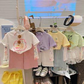 【🌈小仙女过夏天仅需29.9/件】女童夏季假两件半袖T恤25新款拼接防晒袖上衣女孩外穿短袖聚★为爱严选