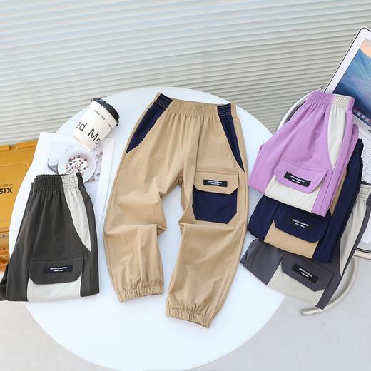 【特价清仓，抢完下架】【吸湿速干，四面弹力】春夏款儿童工装裤束腿裤运动裤子男童女童长裤中大童速干工装裤 商品图1