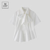 Marc O'Polo/MOP夏季新款好看白色时尚设计裁剪法式女士短袖衬衫 商品缩略图4