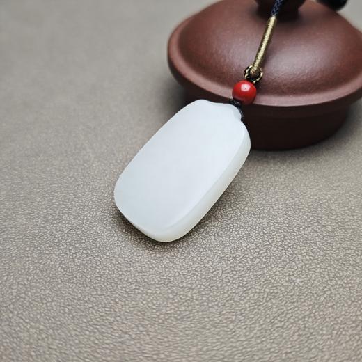 特惠！新疆和田玉且末料一级白经典小平安牌 312-18 商品图1