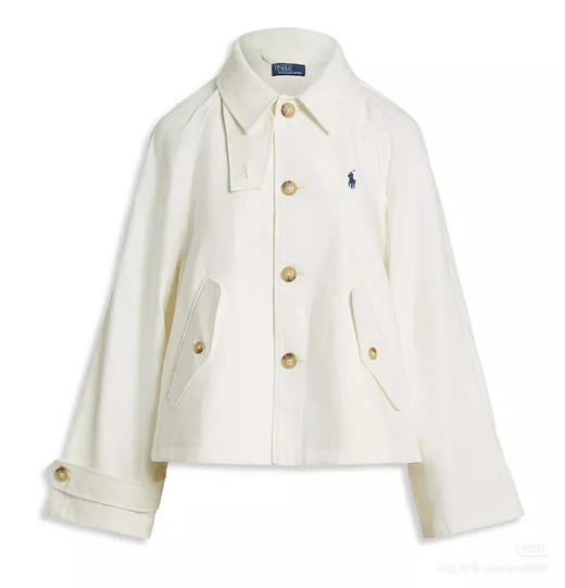 【秒杀价已调 直接拍】RL 拉夫 早春升级款棉麻混纺斗篷 白色风衣外套 商品图4