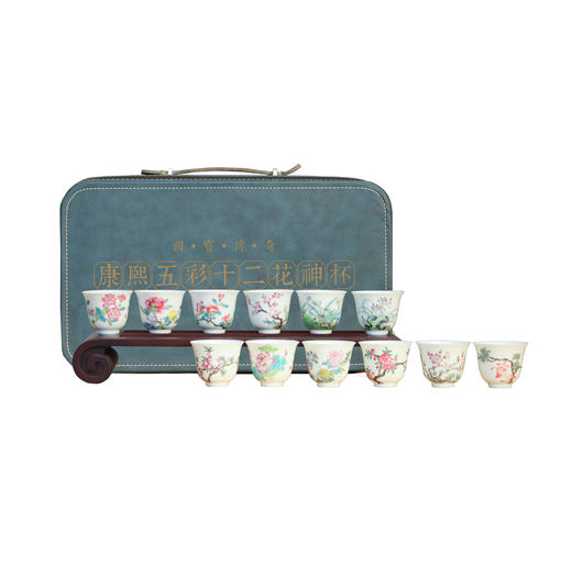 【故宫修复专家 1:1仿古复烧】康熙五彩十二花神杯 景德镇御器研究院出品 包装精美 证书齐全 商品图6