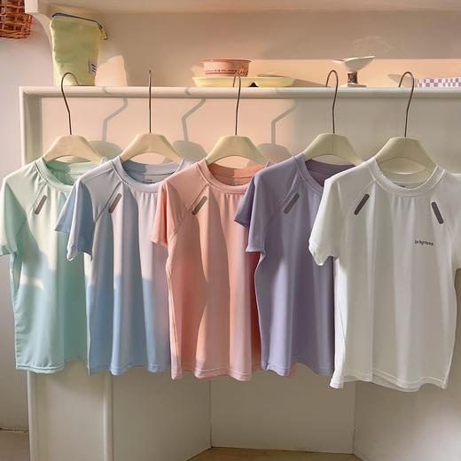 【超值两件装】可优鼠儿童五色速干反光条短袖 透气舒适亲肤 男女童同款 休闲百搭不挑人 110-170 商品图4