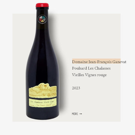 Domaine Jean-François Ganevat Poulsard Les Chalasses Vieilles Vignes rouge 2023加内瓦酒庄夏拉斯老藤普萨干红葡萄酒2023 商品图0