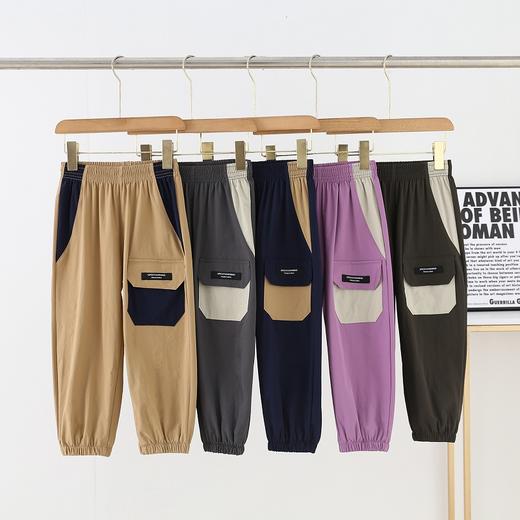 【特价清仓，抢完下架】【吸湿速干，四面弹力】春夏款儿童工装裤束腿裤运动裤子男童女童长裤中大童速干工装裤 商品图3