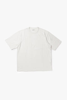 Calmlence 26SS 本白色/黑色suvin棉真丝混织短袖T恤