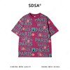26T147SDSA男装2026新款高贵轻奢美式撞色满印字母印花圆领短袖T恤百搭 商品缩略图3
