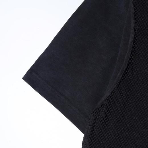 SDSA男装2026新款高贵轻奢高街网纱拼接假两件短袖T恤百搭宽松潮 商品图2