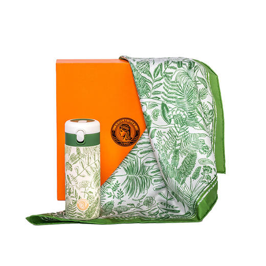 罗莱悦礼-巴黎花园系列-弹跳保温杯/丝巾 商品图0