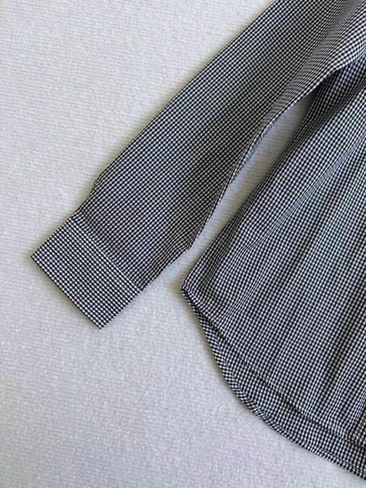 F031655春夏新品挺括感十足通勤休闲小细格纹牛津纺长袖衬衫 商品图9