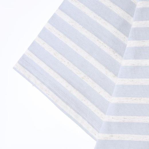 A612189SDSA男装2026新款高贵轻奢撞色条纹圆领短袖T恤刺绣花朵设计百搭 商品图4