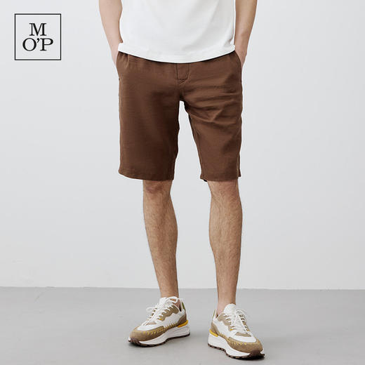 Marc O'Polo/MOP 2025夏季新款亚麻宽松五分裤透气度假休闲短裤男 商品图3