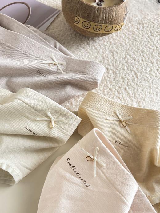 女士无缝内裤裸氨棉新面料蝴蝶结少女三角内裤舒适贴肤透气内裤8847 商品图2