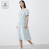 【大乐gogo严选】MOP夏季新款时尚纯棉V领薄荷曼波收腰气质连衣裙 商品缩略图2