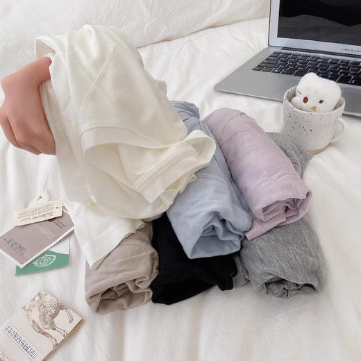 天丝醋酸莱赛尔绵羊毛打底衫 春夏薄款圆领空调防晒罩衫 商品图1