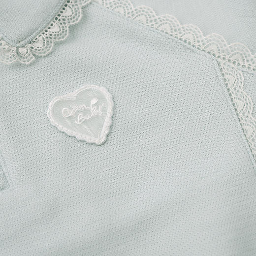 棉果果春季新品女童针织复合蓝色翻领套头卫衣M122180226113 商品图5