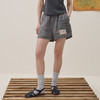 谜底波点橡筋腰短裤2026夏季新品老钱风亚麻质感裤子女262MK0626 商品缩略图0