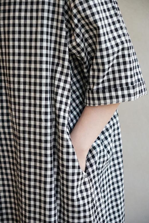 Atelier d'antan 圆领格纹连衣裙 商品图6