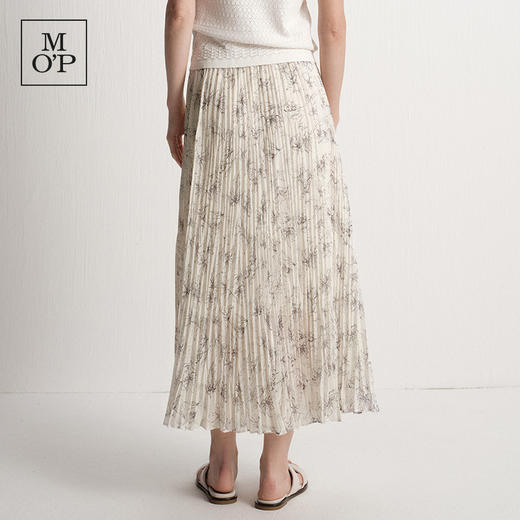 Marc O'Polo/MOP夏季新款好看气质法式压褶印花长款半裙女半身裙 商品图3