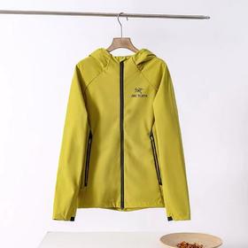 F0316109软壳防风防水拉链连帽纯色外套夹克冲锋衣