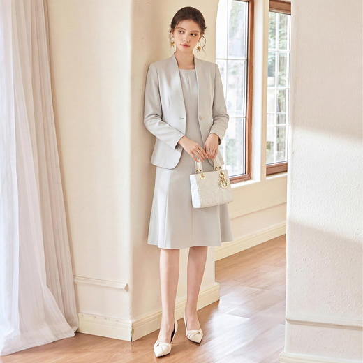 IWY/知性优雅风西装套装女春夏通勤职业装外套连衣裙两件套正装WCQ395 商品图2
