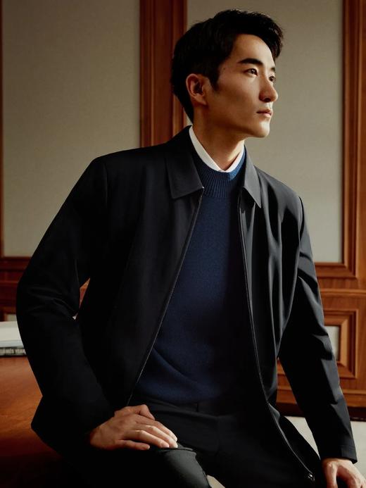 行政轻奢“⁥厅局风”‌干部夹克免烫抗皱翻领休闲夹克外套 商品图6