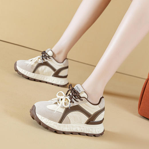 新款德训鞋防水台时尚休闲鞋内增高阿甘女鞋AM167 商品图1