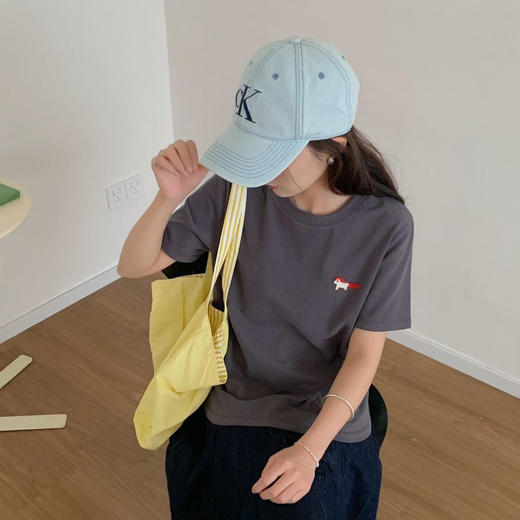 【送防尘袋+衣架】觅槿MDINN 正肩小马刺绣T恤 休闲宽松 舒适百搭 4色可选 商品图5