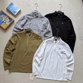 F031651吸湿速干T恤男女S-FUNCTIONAL亲肤柔软半拉链长袖T恤