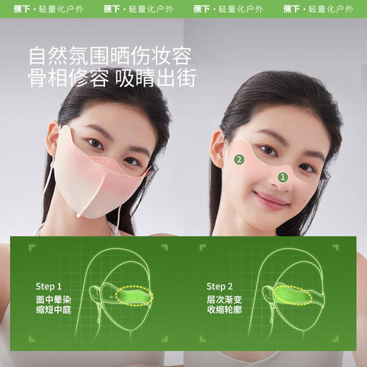 限量秒杀！【蕉下腮红防晒口罩】24SS-蕉下小颜腮红护眼角防晒口罩AL39024     0320 商品图4
