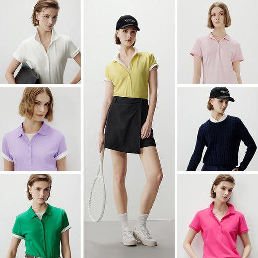Marc O'Polo/MOP春夏新款好看莱卡纤维翻领修身短袖Polo衫女上衣 商品图1