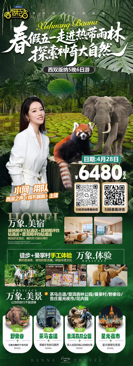 【节目专享】春假五一走进热带雨林探索西双版纳神奇大自然 商品图0