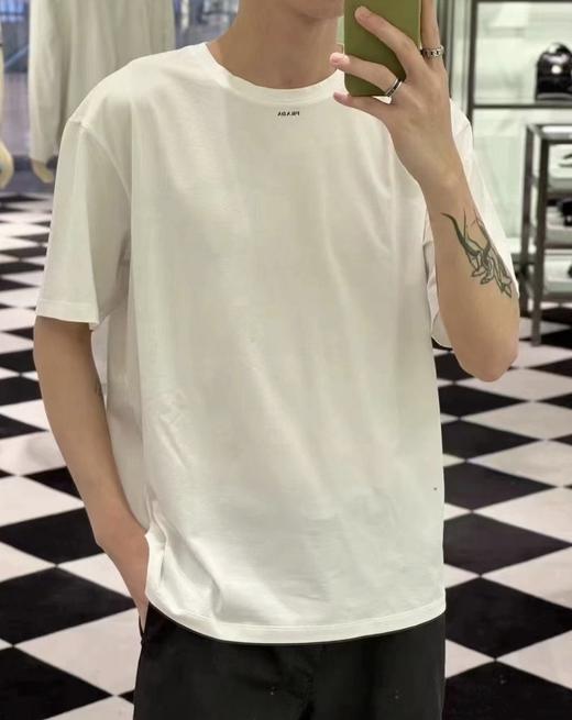 普拉达 纯色logo字母印花短袖T恤 白色 男女同款（DY） 商品图0