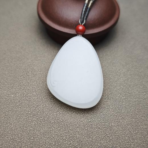 新疆和田玉且末料羊脂玉精美如意佛牌 312-14 商品图4