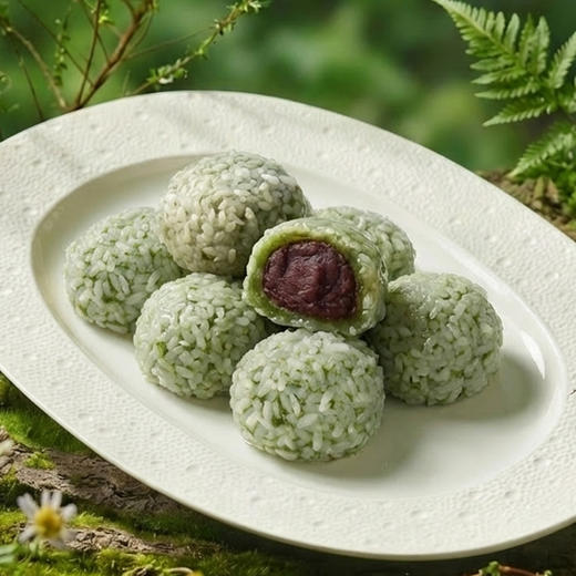 手工青团红豆 蛋黄肉松味 豆沙笋干鲜肉 清明艾草糯米糍粑 商品图9