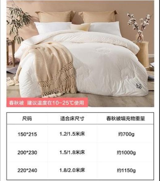 LOVO 新疆棉棉花春秋被 升级版 商品图1