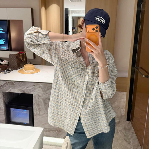 章若男格子衬衣衬衫031604 商品图10