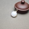 新疆和田玉且末料羊脂玉18k镶嵌包金小平安牌 312-6 商品缩略图1